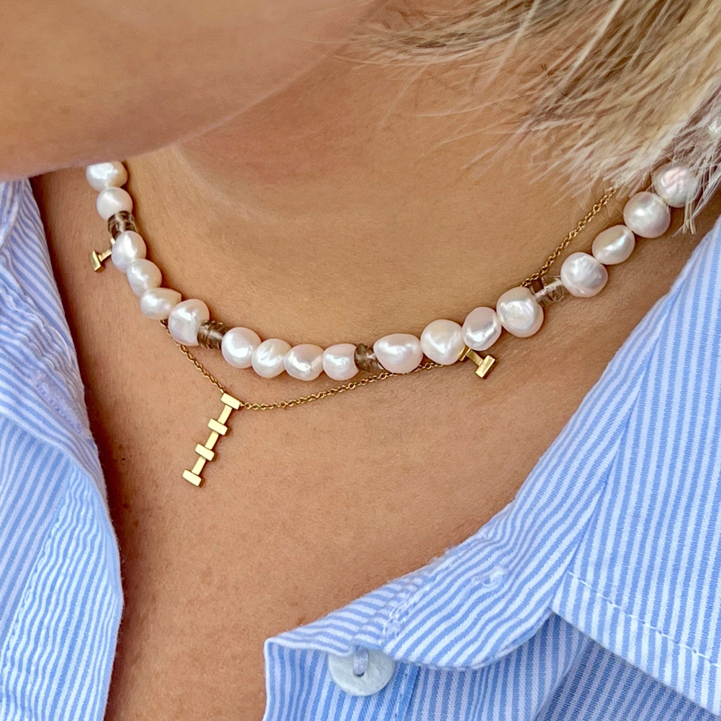 Smoky Pearl Necklace