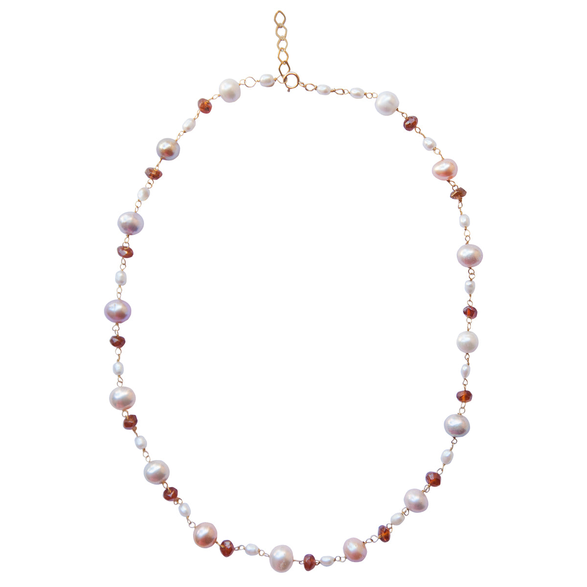 Garnet and Pearl Necklace