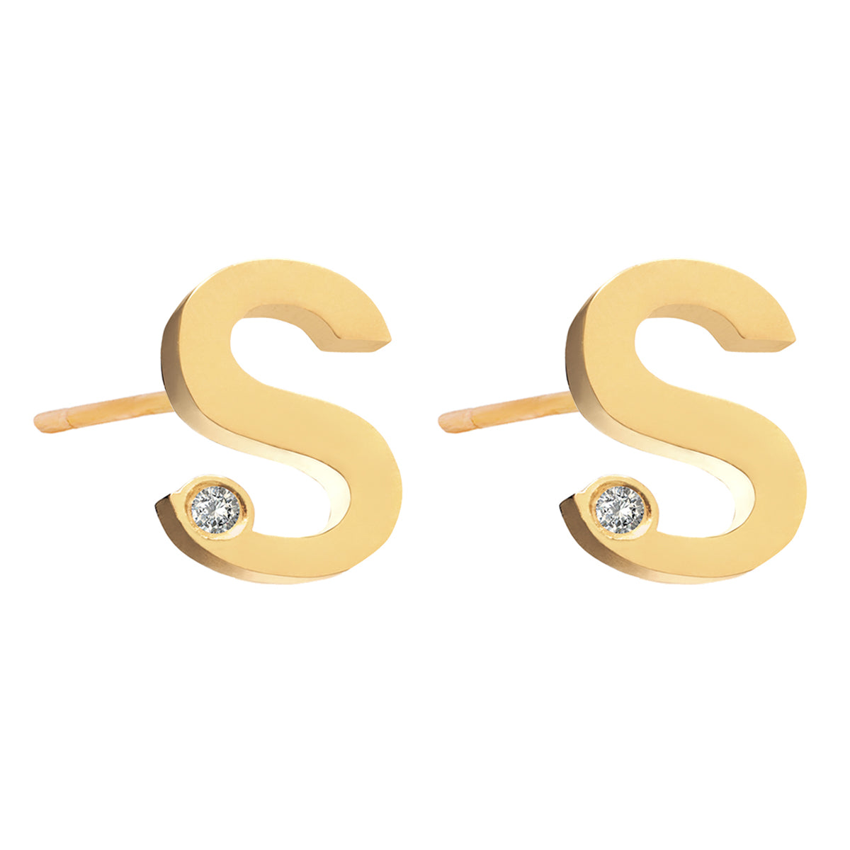 Letter Stud Earrings