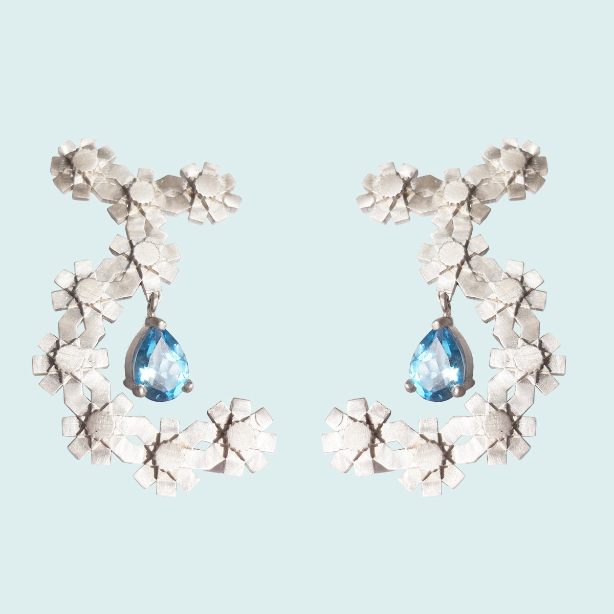 Topaz Flower Earrings